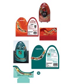 Layouts 
      
 
 
 and graphic design for clam shell packaging.