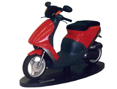 Scale 
      
 
 
 
 model of a scooter.